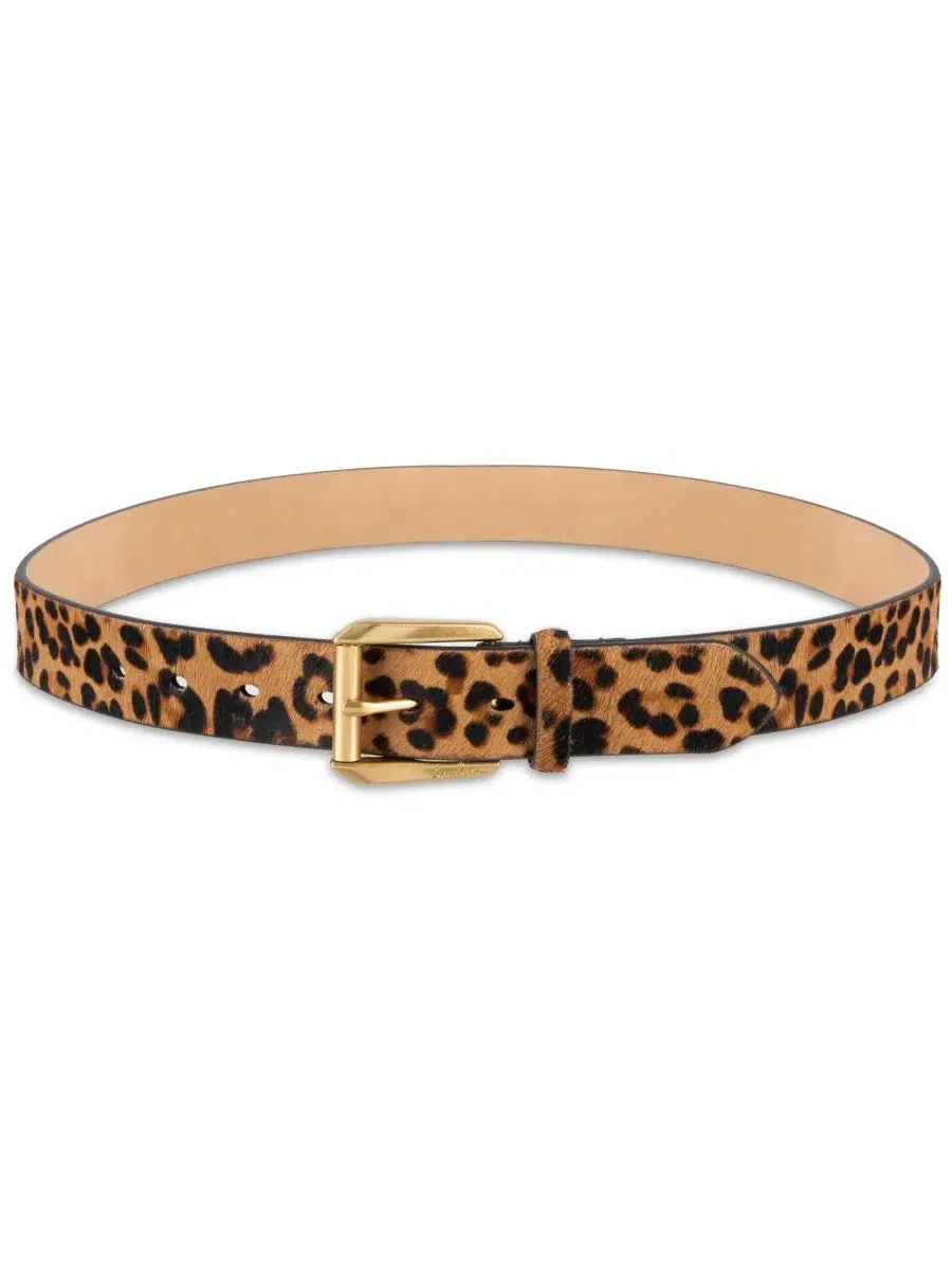 Ремень с пряжкой-трензелем, модель Casual Animal Print Sam Edelman — изображение 2 из 4, леопардовый