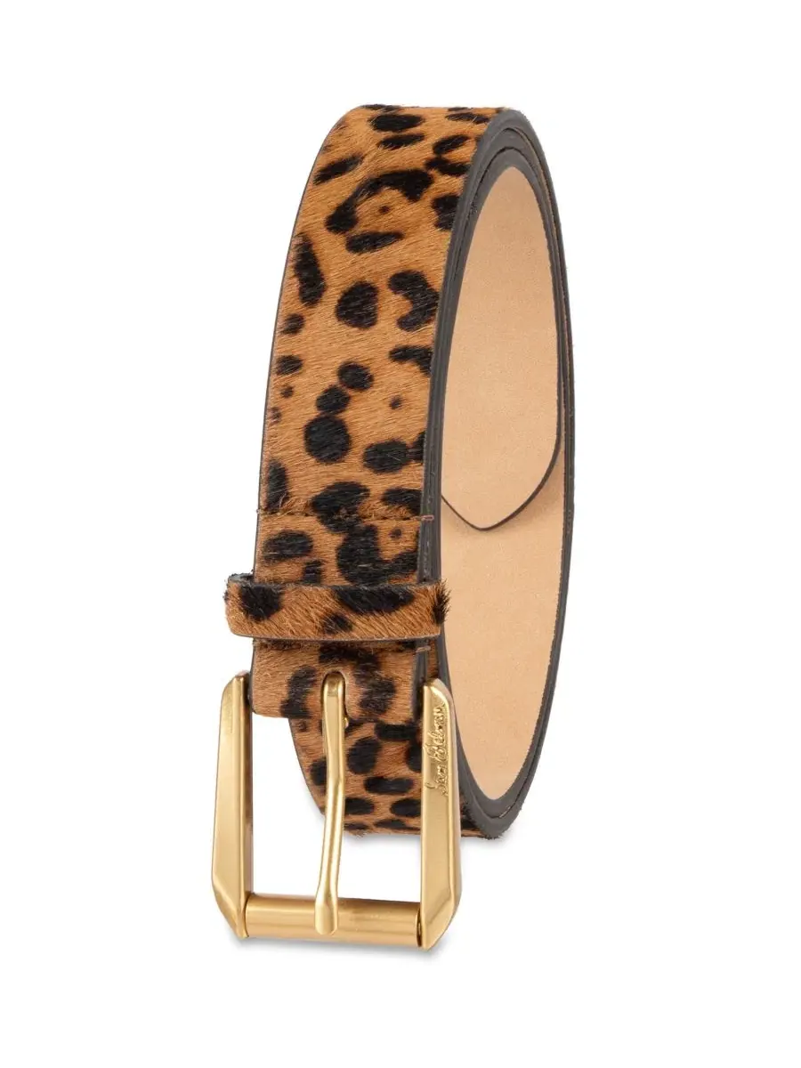 Ремень с пряжкой-трензелем, модель Casual Animal Print Sam Edelman — изображение 3 из 4, леопардовый