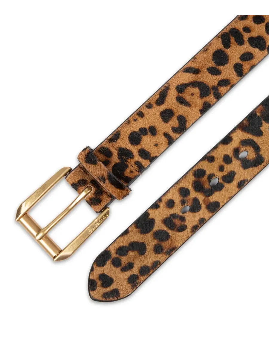 Ремень с пряжкой-трензелем, модель Casual Animal Print Sam Edelman — изображение 4 из 4, леопардовый