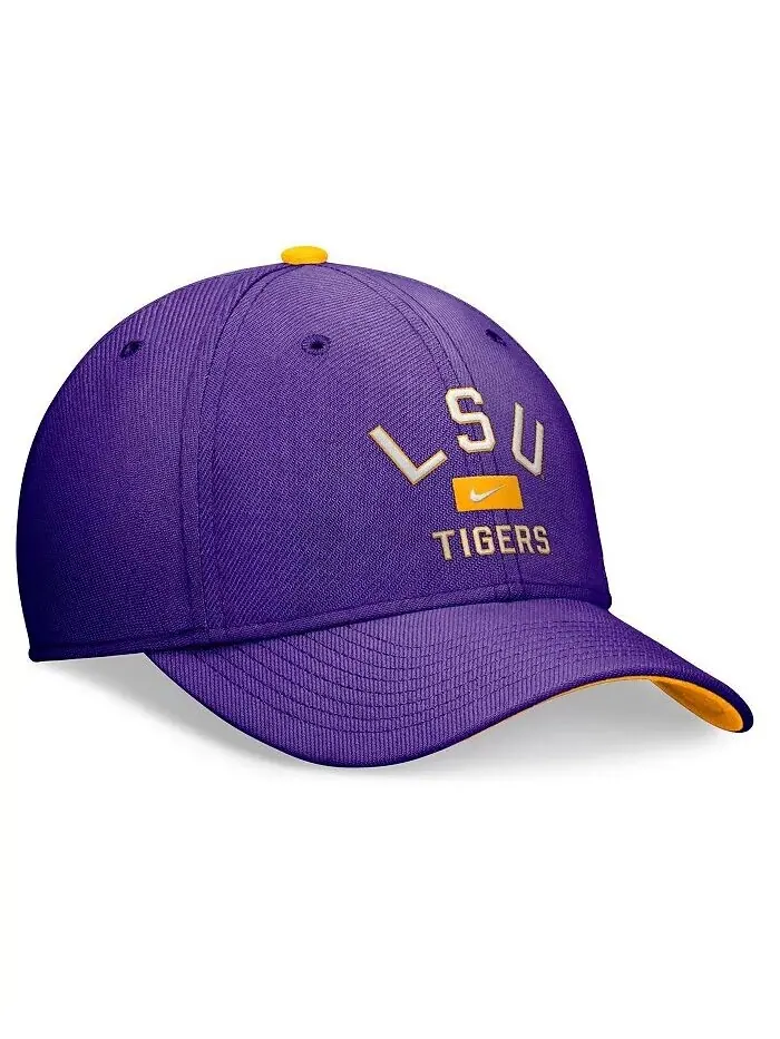 Мужская фиолетовая гибкая шляпа с галочкой LSU Tigers Primetime Rise Nike — изображение 4 из 4, фиолетовый