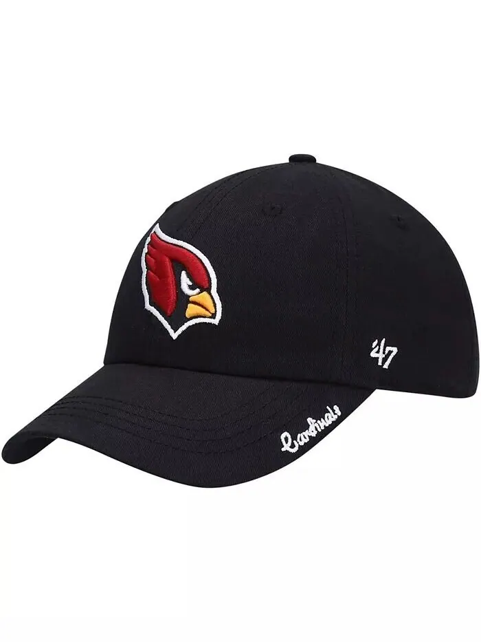 Женская черная регулируемая кепка Arizona Cardinals Miata Clean Up Primary '47 Brand — изображение 1 из 4, черный