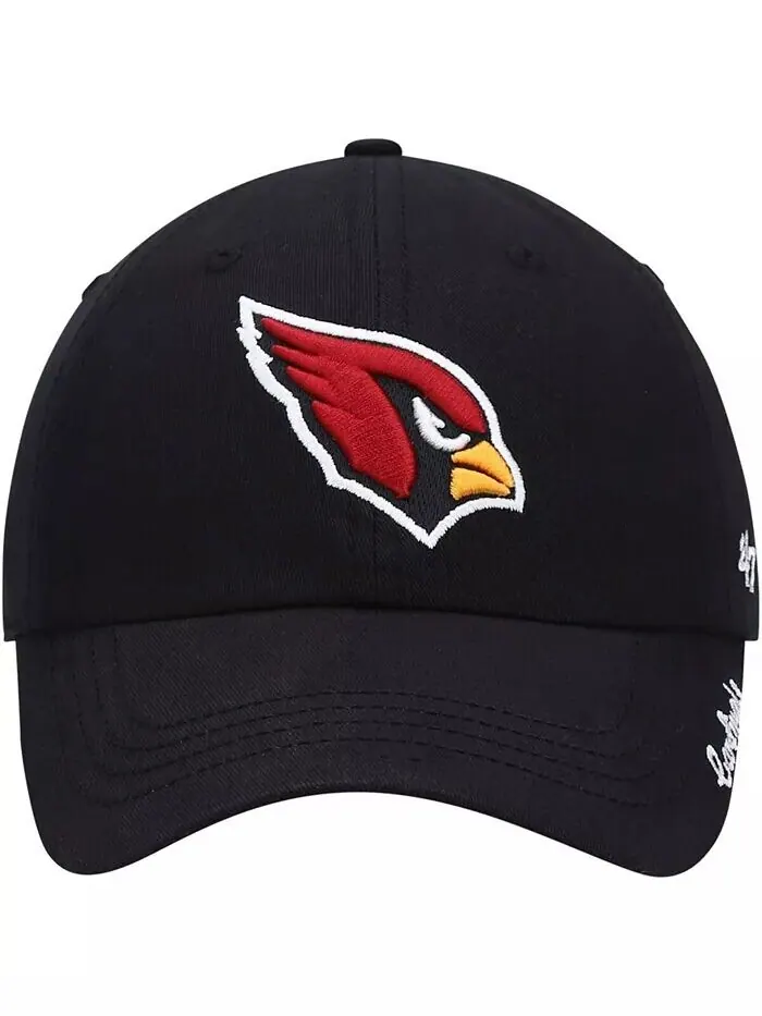 Женская черная регулируемая кепка Arizona Cardinals Miata Clean Up Primary '47 Brand — изображение 2 из 4, черный