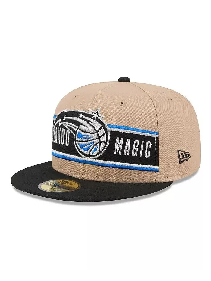 Мужская коричнево-черная кепка Orlando Magic NBA Draft 59FIFTY 2024 New Era — изображение 1 из 4, бежевый черный