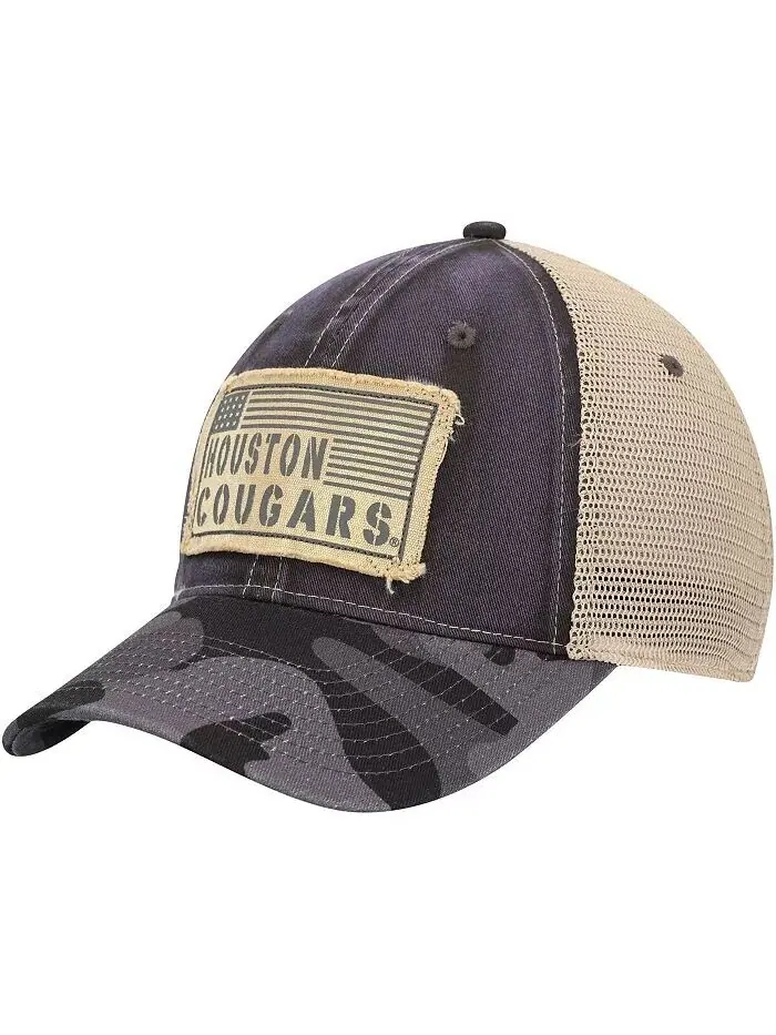 Мужская темно-серая кепка Houston Cougars OHT в военном стиле Appreciation United Trucker Snapback — изображение 1 из 3