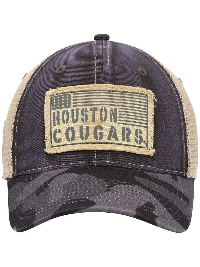 Мужская темно-серая кепка Houston Cougars OHT в военном стиле Appreciation United Trucker Snapback — изображение 3 из 3
