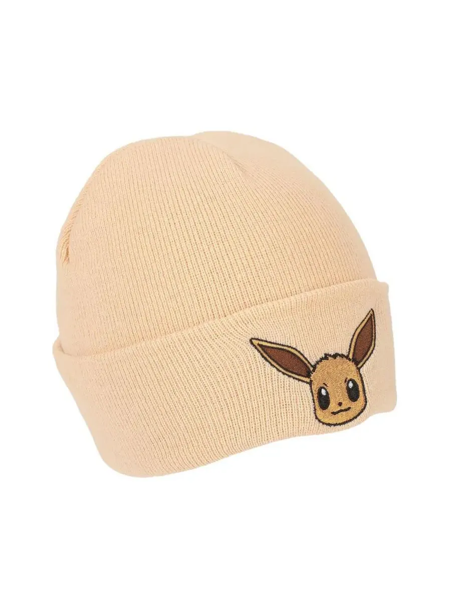 Шапка-бини с вышивкой Eevee Pokemon — изображение 3 из 3, коричневый