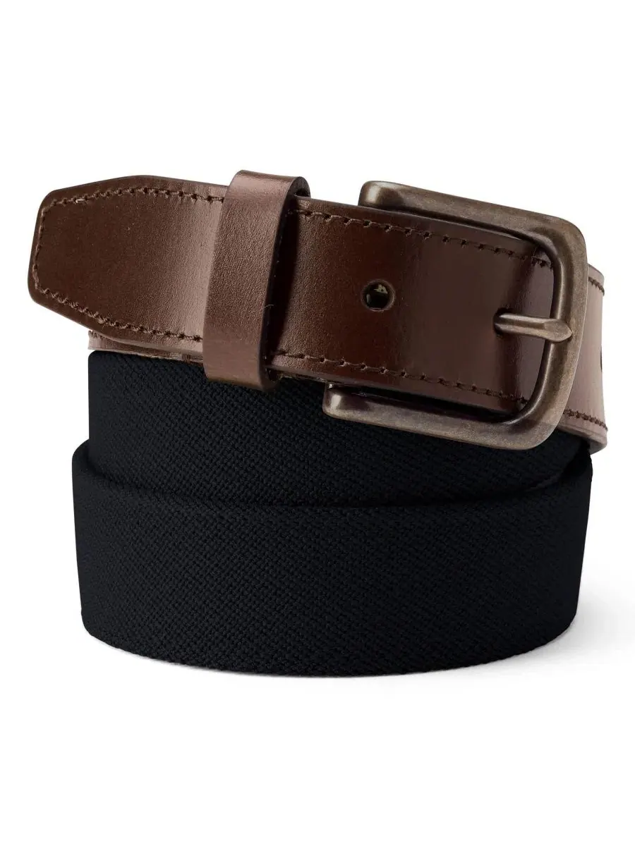 Ремень эластичный Big & Tall Elastic Surcingle Belt Lands' End — изображение 1 из 2, черный