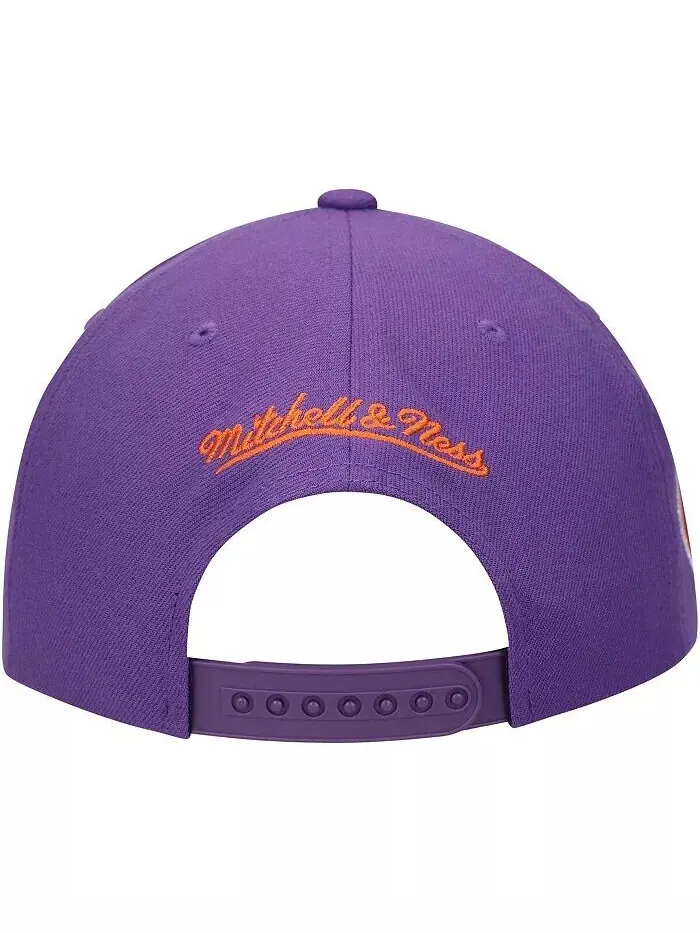 Мужская белая/фиолетовая шляпа Snapback Clemson Tigers Retro Sport с цветными блоками и надписью — изображение 3 из 4