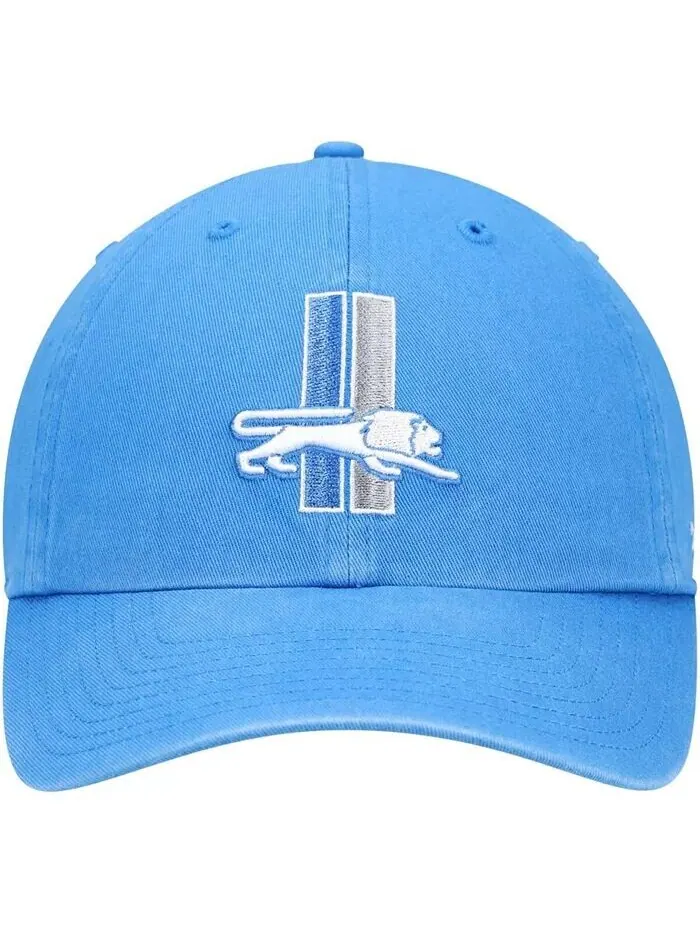 Мужская синяя регулируемая шапка Detroit Lions Clean Up Legacy '47 Brand — изображение 2 из 4, синий