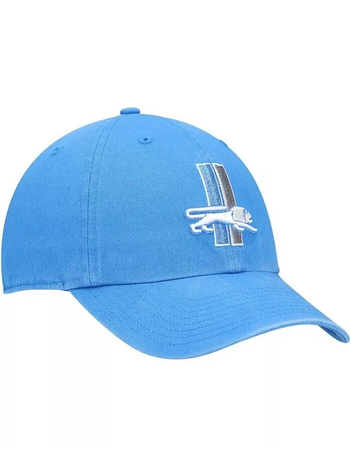 Мужская синяя регулируемая шапка Detroit Lions Clean Up Legacy '47 Brand — изображение 3 из 4, синий