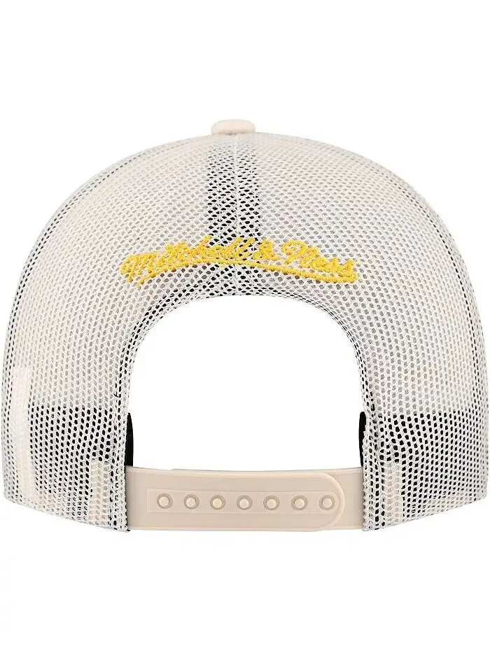 Мужская кремовая кепка Pittsburgh Penguins Foam Front Trucker Adjustable Mitchell & Ness — изображение 3 из 4