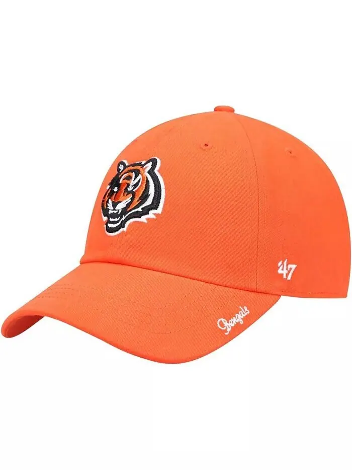 Женская оранжевая регулируемая шляпа с логотипом Cincinnati Bengals Miata Clean Up Secondary '47 — изображение 1 из 4