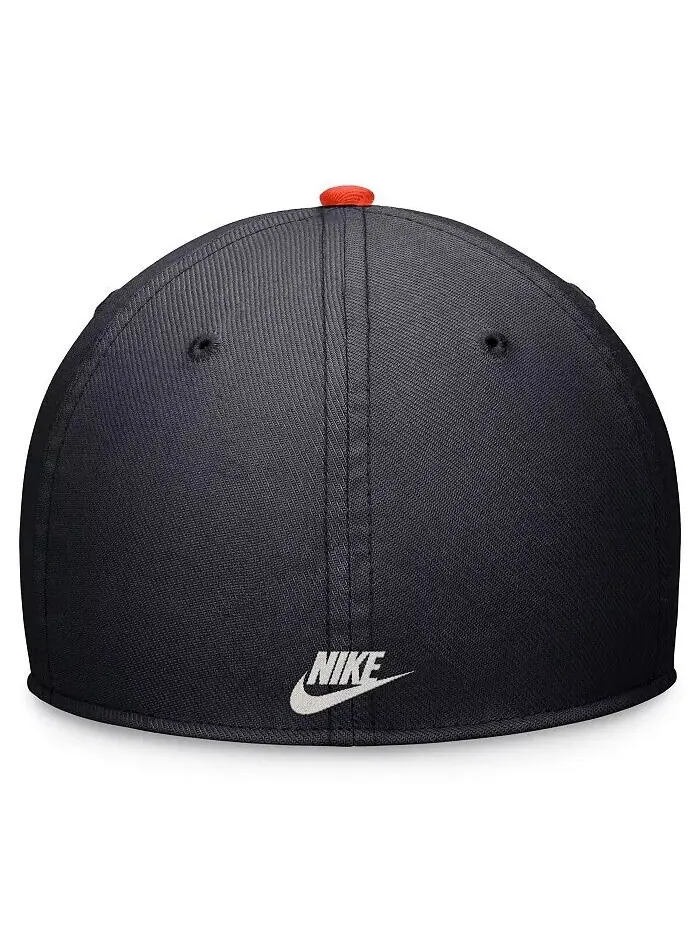Мужская темно-синяя/оранжевая кепка Houston Astros Cooperstown Collection Rewind Swoosh Flex — изображение 2 из 4
