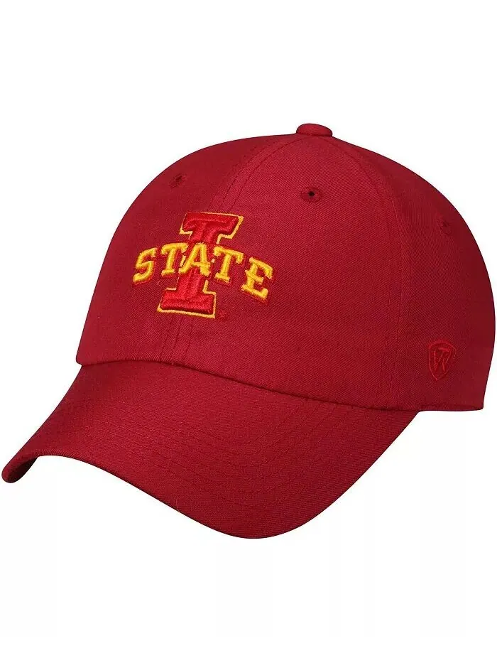 Мужская регулируемая шляпа с логотипом Cardinal Iowa State Cyclones Primary Top Of The World — изображение 1 из 4, красный