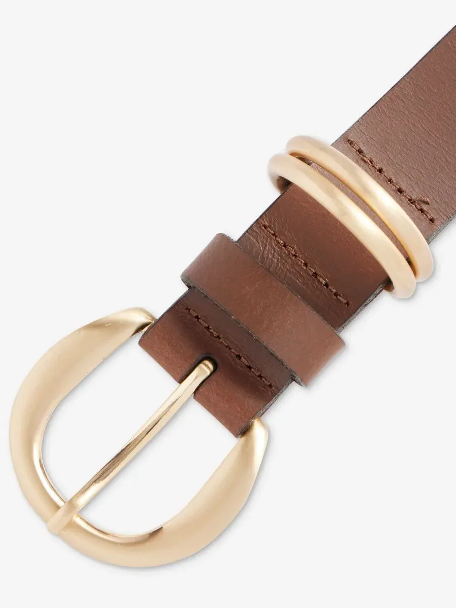 Ремень кожаный с пряжкой Multi-Loop Keeper Leather Belt I.N.C. International Concepts — изображение 2 из 3