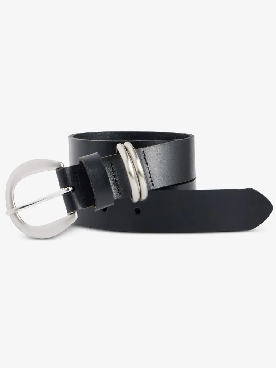 Ремень с фигурной пряжкой Multi-Loop Keeper Leather Belt I.N.C. International Concepts — изображение 1 из 2