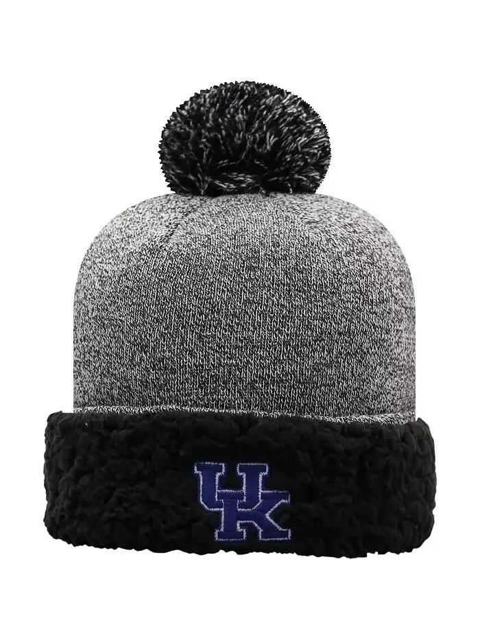 Женская черная вязаная шапка Kentucky Wildcats Snug Cuffed Knit с помпоном Top of the World — изображение 1 из 2