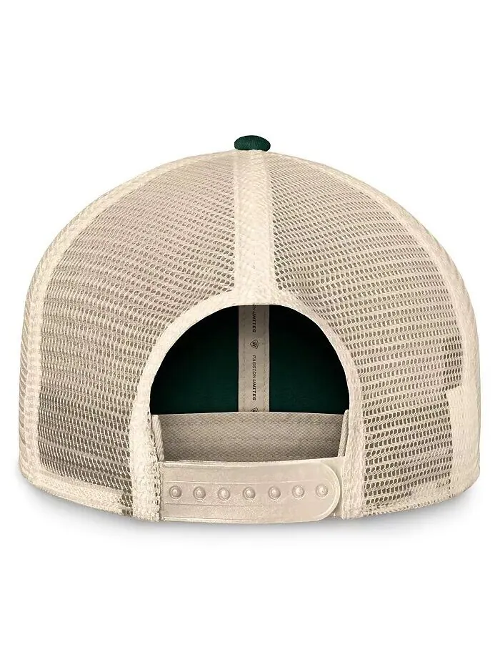 Мужская зеленая регулируемая шляпа Michigan State Spartans Heritage Waylon Trucker Top Of The World — изображение 3 из 4