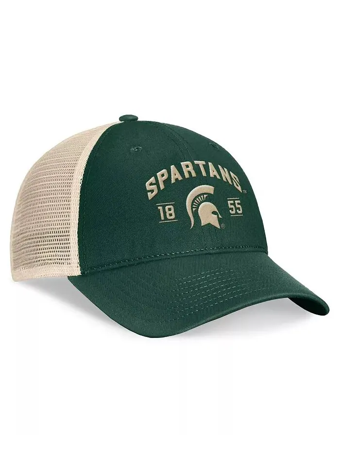 Мужская зеленая шапка Michigan State Spartans Heritage Waylon Trucker Adjustable Top of the World — изображение 2 из 4