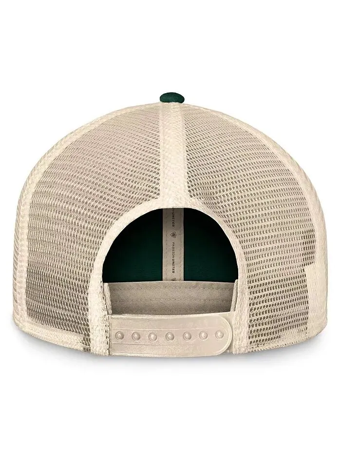 Мужская зеленая шапка Michigan State Spartans Heritage Waylon Trucker Adjustable Top of the World — изображение 3 из 4