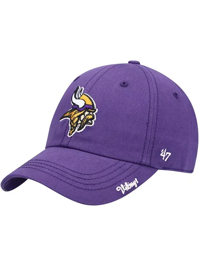 Женская фиолетовая кепка Minnesota Vikings Miata Clean Up Primary с регулируемой шириной '47 Brand — изображение 1 из 4