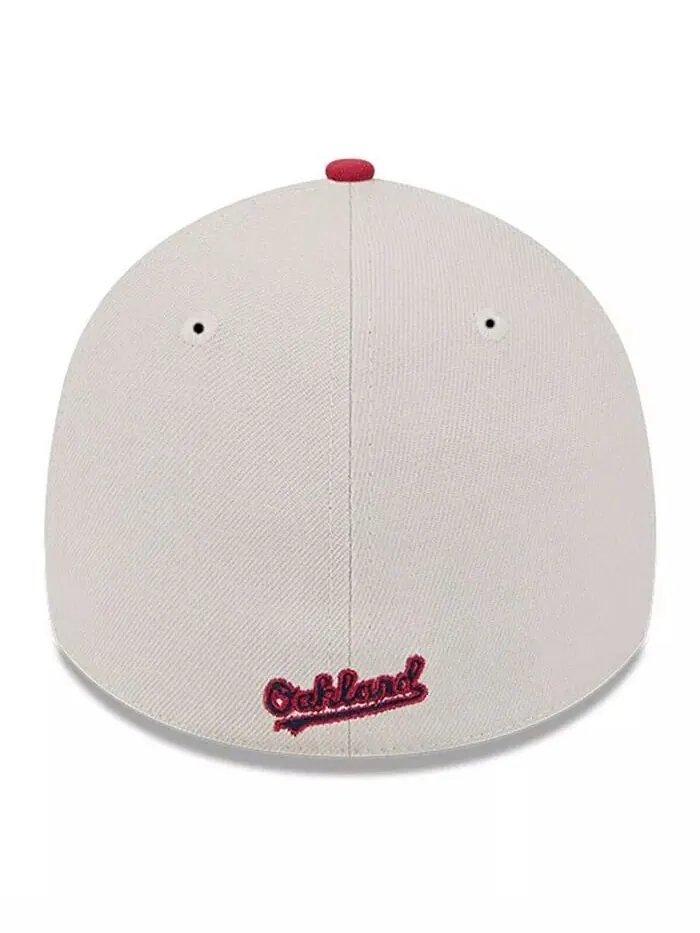Мужская красная кепка Oakland Athletics 4 июля 39THIRTY, 2024 г New Era — изображение 3 из 4, хаки