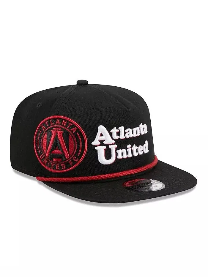 Мужская черная кепка Atlanta United FC Heritage The Golfer Snapback New Era