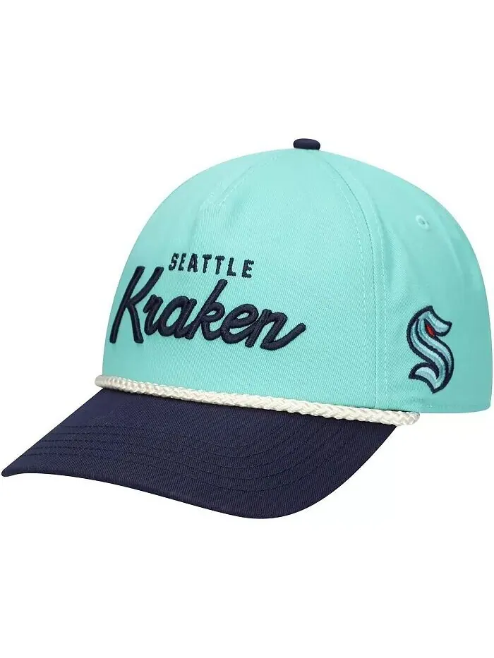 Мужская голубая регулируемая шляпа из саржи Seattle Kraken Roscoe American Needle — изображение 1 из 4