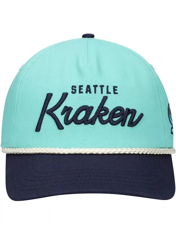 Мужская голубая регулируемая шляпа из саржи Seattle Kraken Roscoe American Needle — изображение 3 из 4