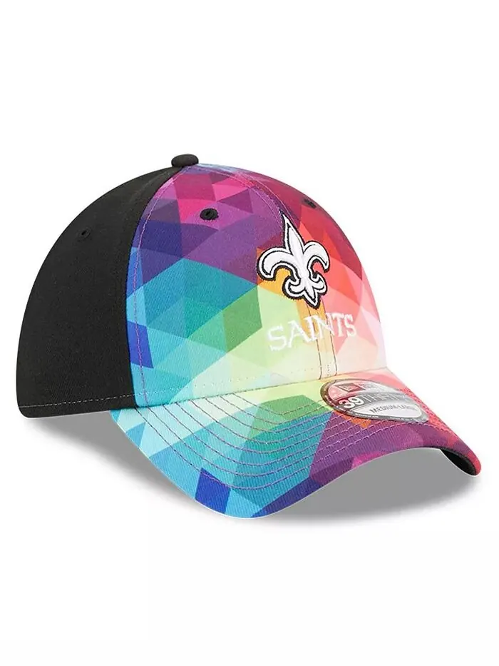 Мужская розовая бейсболка New Orleans Saints 2023 NFL Crucial Catch 39THIRTY Flex New Era — изображение 2 из 4