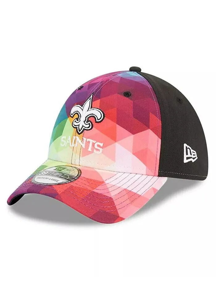 Мужская розовая кепка New Orleans Saints 2023 NFL Crucial Catch 39THIRTY Flex Hat New Era