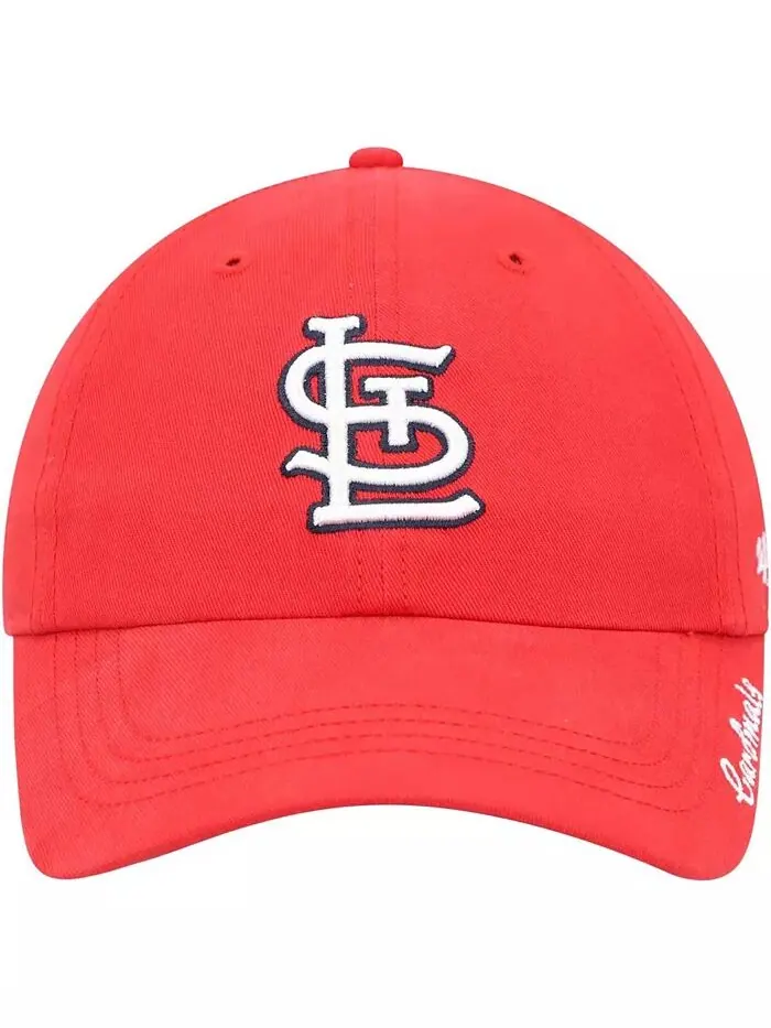 Женская красная шапка St. Louis Cardinals Miata Clean-Up Adjustable '47 Brand — изображение 4 из 4