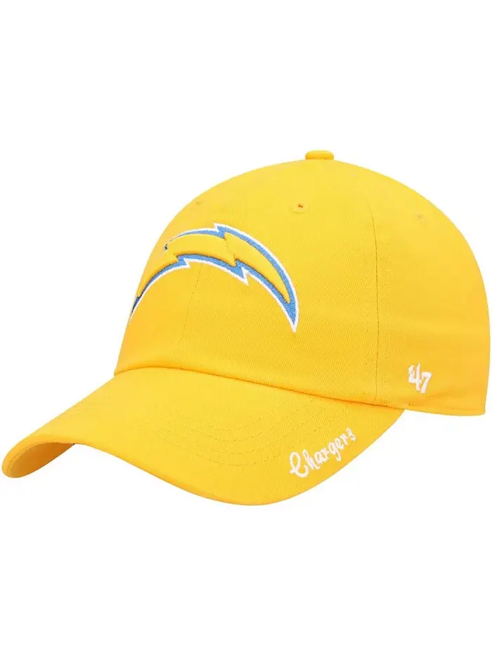 Женская регулируемая кепка Los Angeles Chargers Miata Clean Up Secondary Logo с золотистым оттенком — изображение 1 из 4