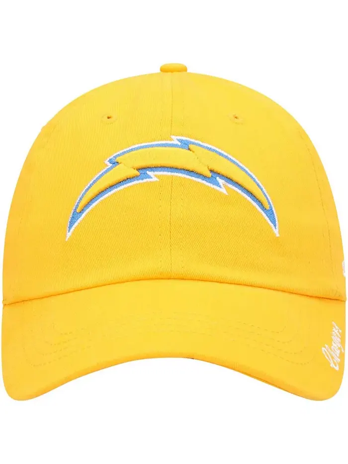 Женская регулируемая кепка Los Angeles Chargers Miata Clean Up Secondary Logo с золотистым оттенком — изображение 2 из 4