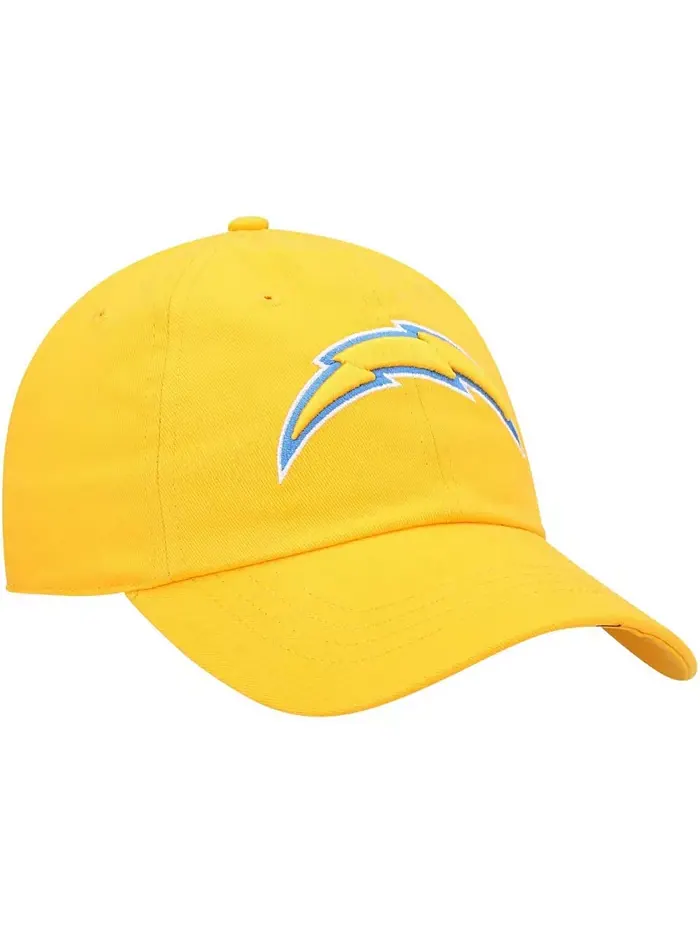 Женская регулируемая кепка Los Angeles Chargers Miata Clean Up Secondary Logo с золотистым оттенком — изображение 3 из 4