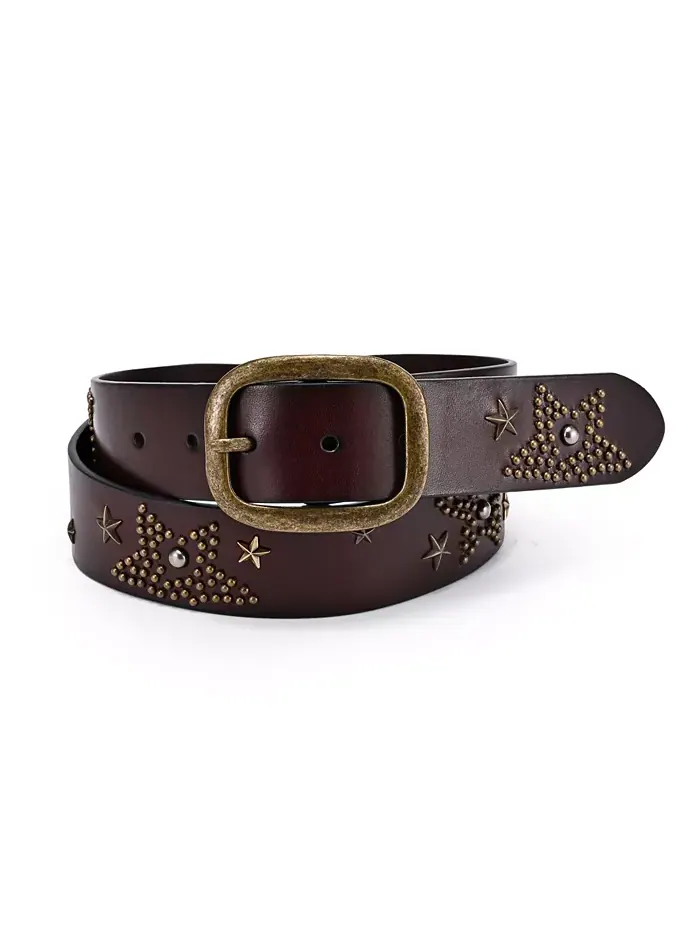 Женский кожаный ремень Glory Star OLD TREND — коричневый