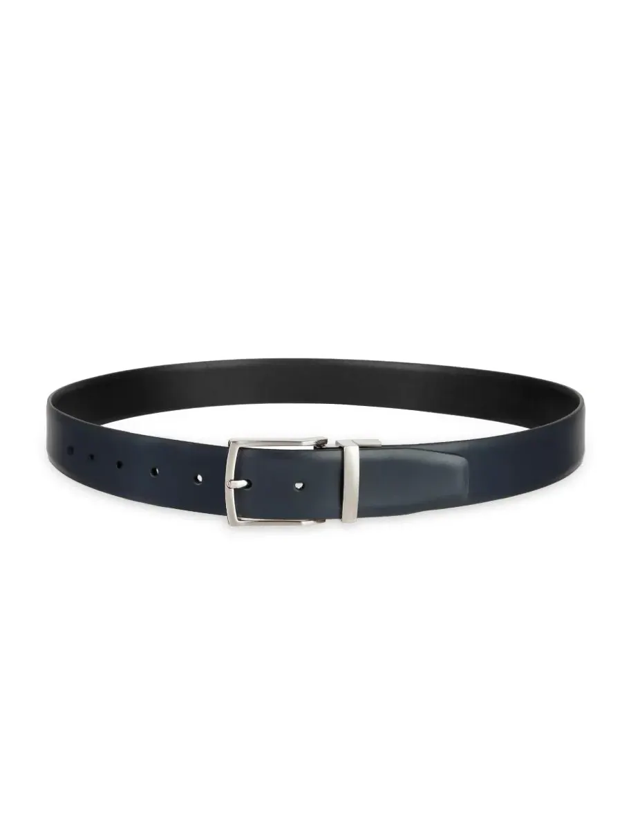 Мужской двусторонний пояс Dess Belt 2-в-1 Alfani — изображение 4 из 6, темно-синий/черный
