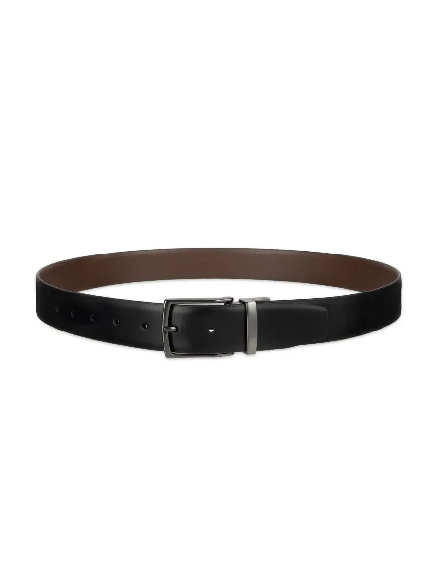 Мужской двусторонний пояс Dess Belt 2-в-1 Alfani — изображение 4 из 6, черный/коричневый