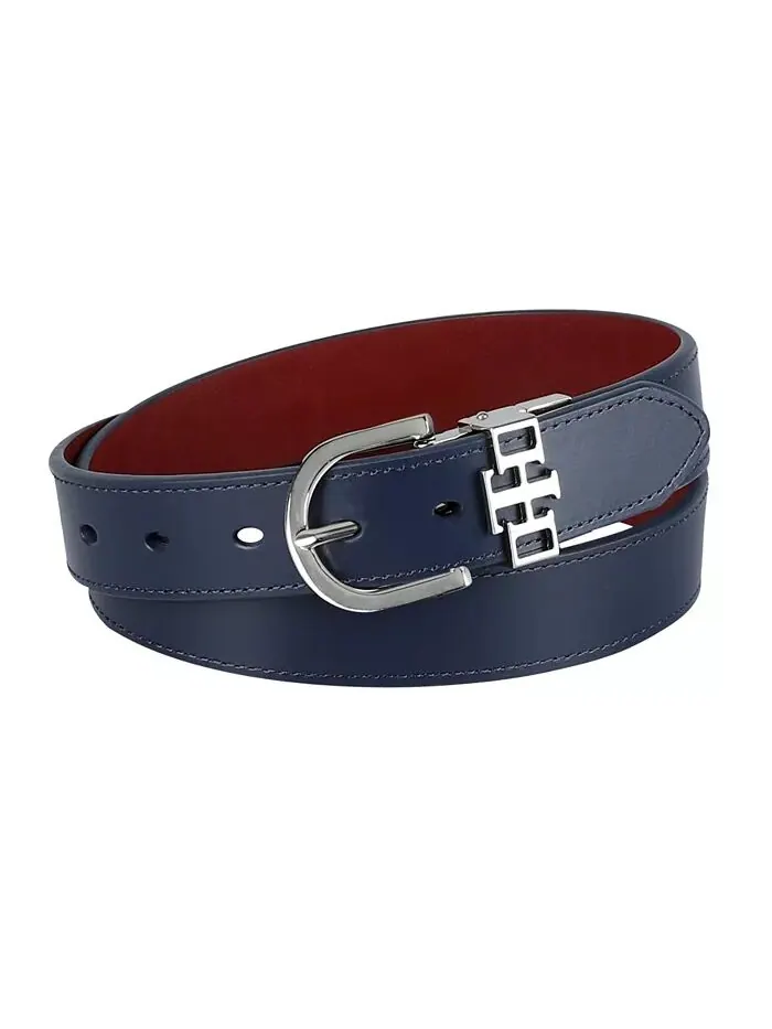 Женский ремень 2 в 1 с двусторонним принтом TH Monogram Strap Keeper для повседневного платья Tommy — изображение 1 из 9