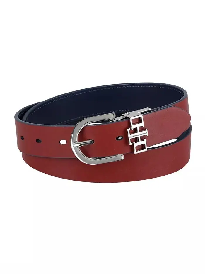 Женский ремень 2 в 1 с двусторонним принтом TH Monogram Strap Keeper для повседневного платья Tommy — изображение 5 из 9
