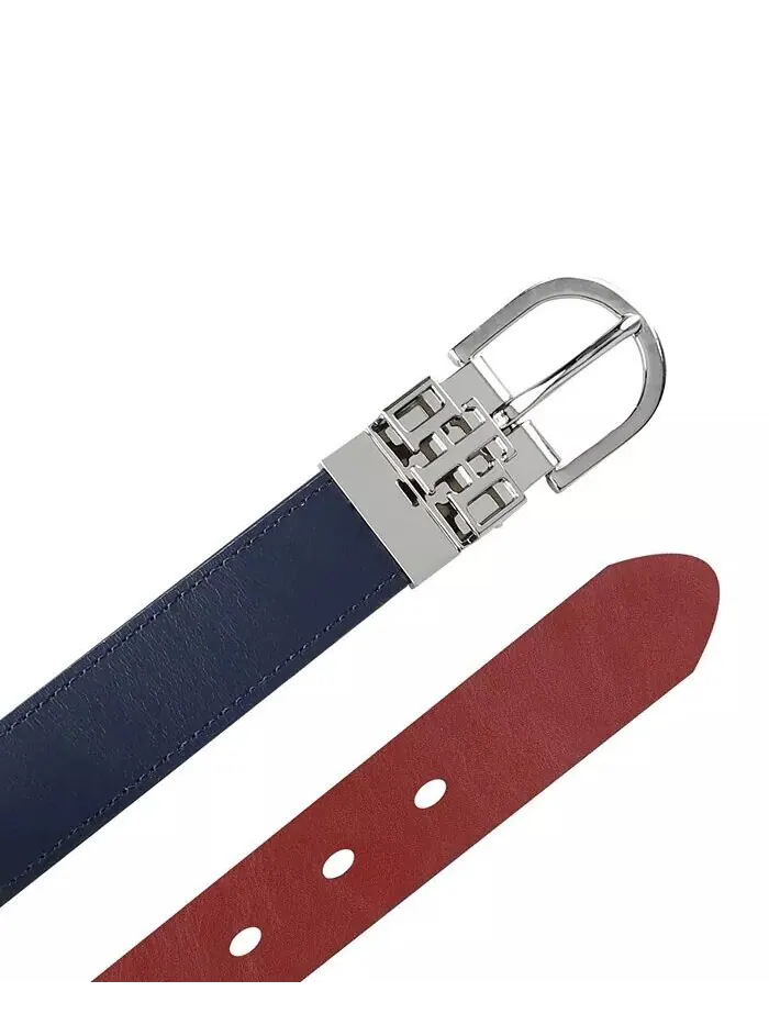 Женский ремень 2 в 1 с двусторонним принтом TH Monogram Strap Keeper для повседневного платья Tommy — изображение 7 из 9