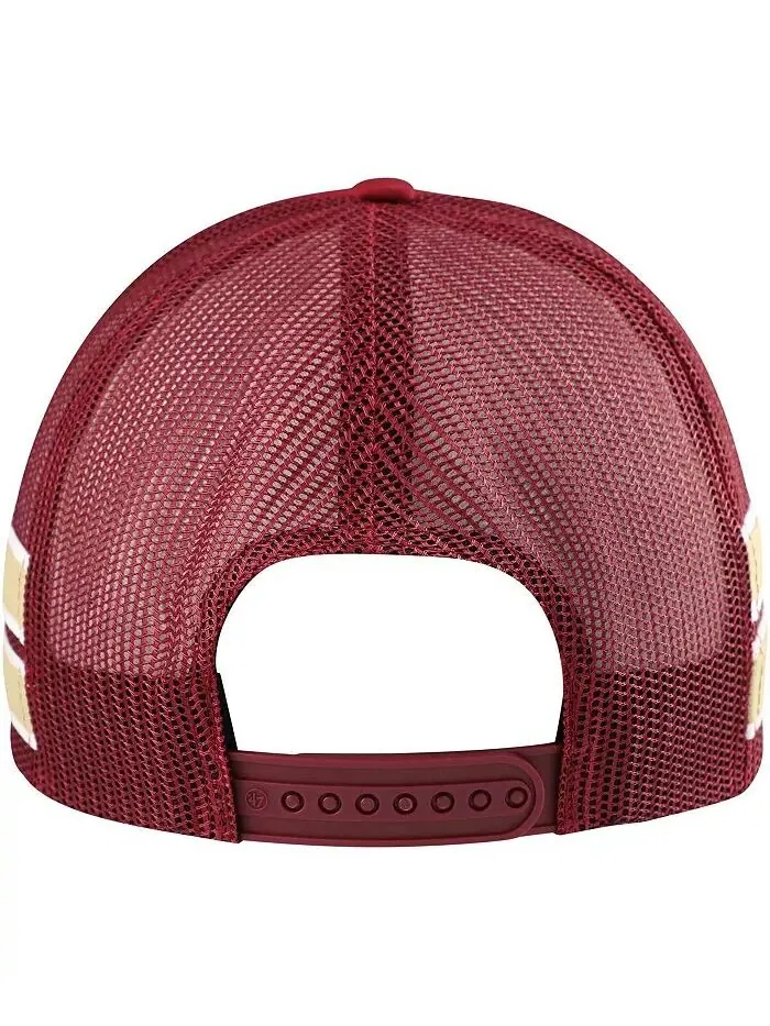 Мужская винная регулируемая кепка Cleveland Cavaliers с полосками Sidebrand Trucker '47 Brand — изображение 4 из 4, красный