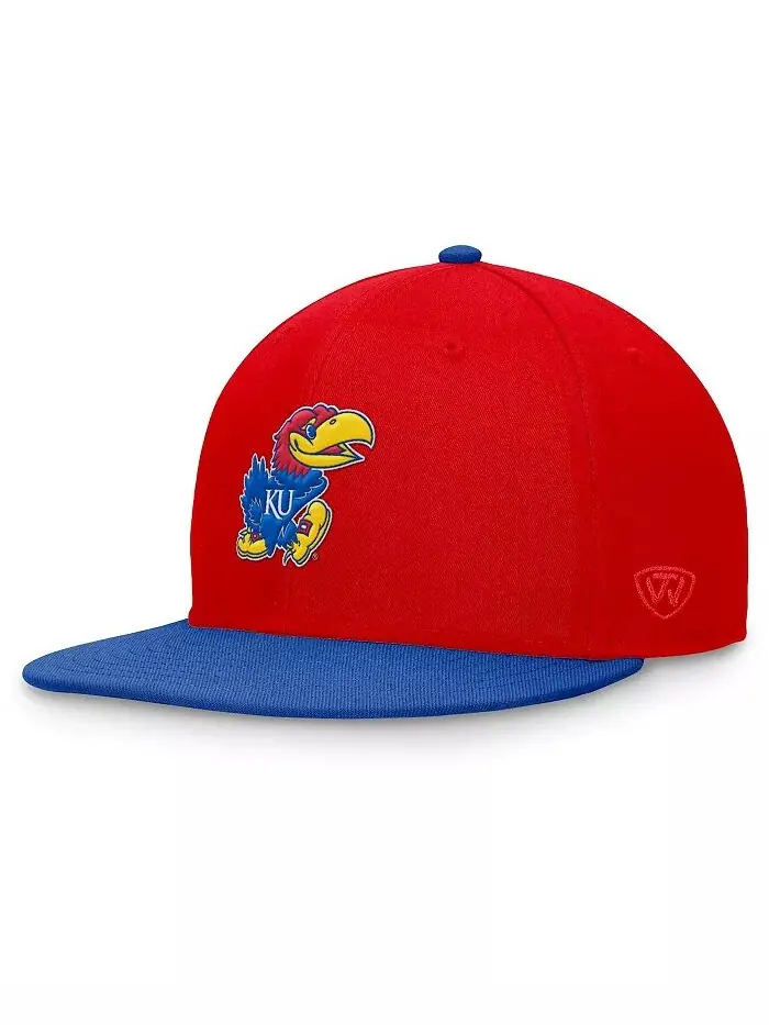 Мужская красная/королевская раллийная двухцветная кепка Kansas Jayhawks Top of the World — изображение 1 из 4