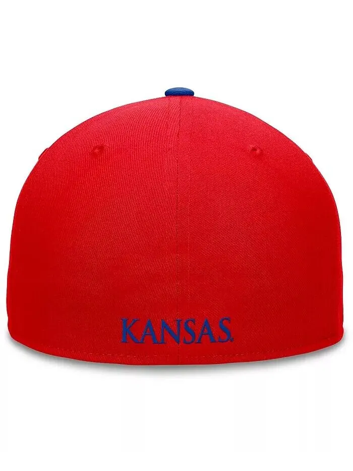 Мужская красная/королевская раллийная двухцветная кепка Kansas Jayhawks Top of the World — изображение 2 из 4