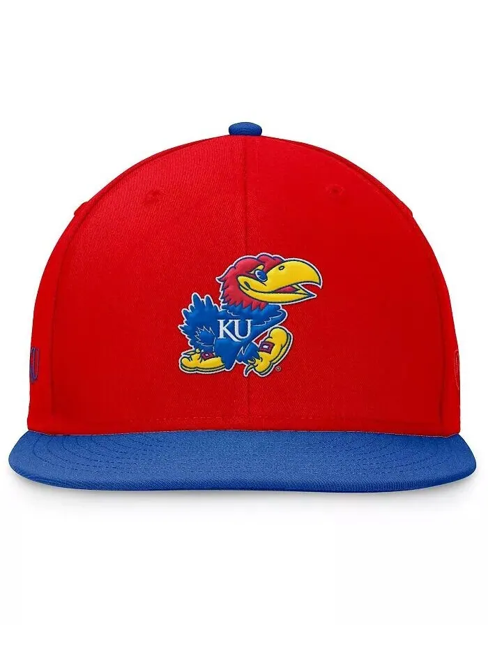 Мужская красная/королевская раллийная двухцветная кепка Kansas Jayhawks Top of the World — изображение 3 из 4