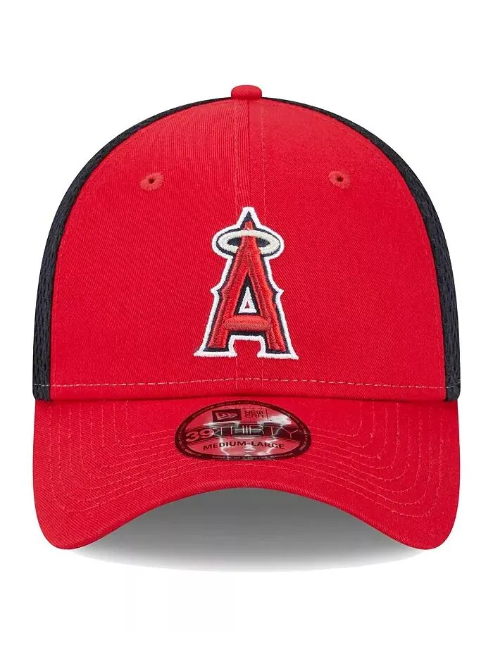 Мужская красная бейсболка Los Angeles Angels Team Neo 39THIRTY Flex New Era — изображение 2 из 4