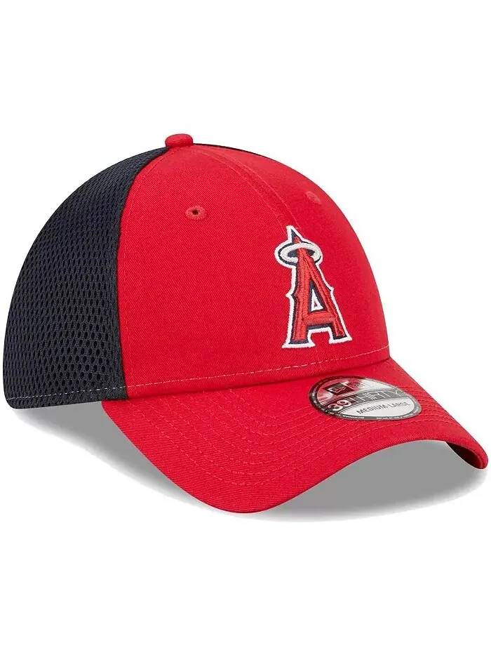 Мужская красная бейсболка Los Angeles Angels Team Neo 39THIRTY Flex New Era — изображение 3 из 4