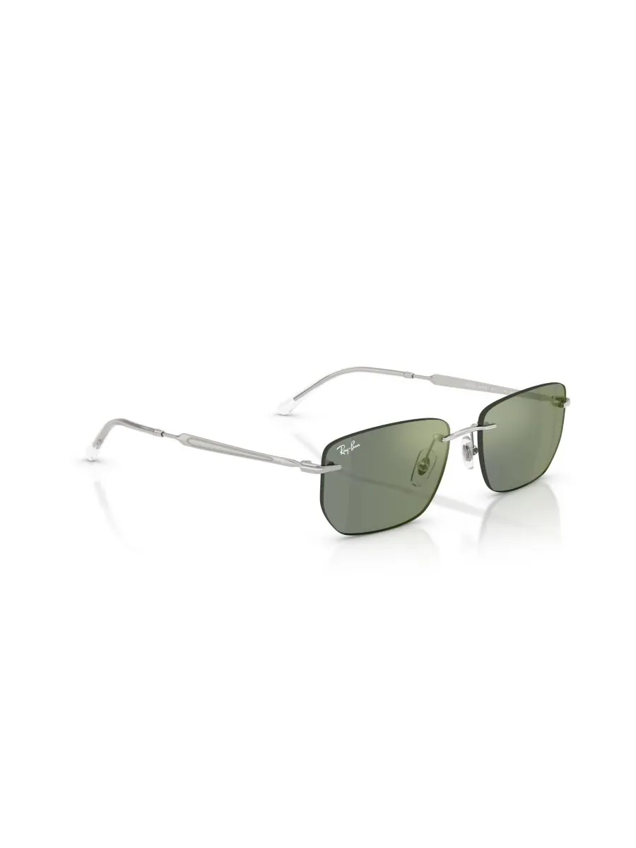 Солнцезащитные очки унисекс с геометрическим рисунком, RB3768 Ray-Ban — изображение 2 из 5, серебряный