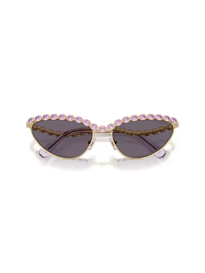 Женские солнцезащитные очки большого размера, SK7030 Swarovski — изображение 2 из 7, серебряный