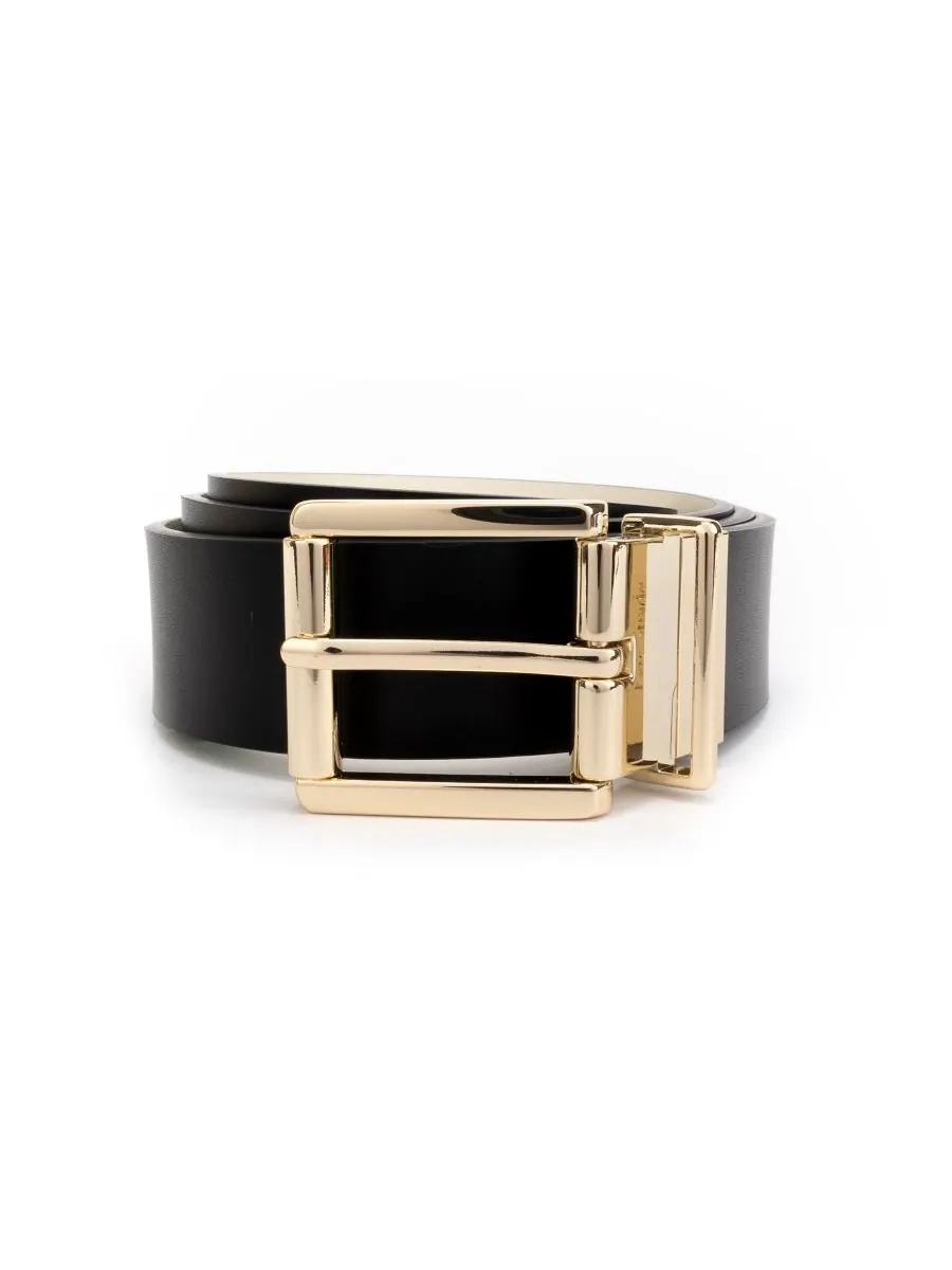 Женский двусторонний ремень 32 мм kate spade new york, Black, Gold- Leather, PU, PVC